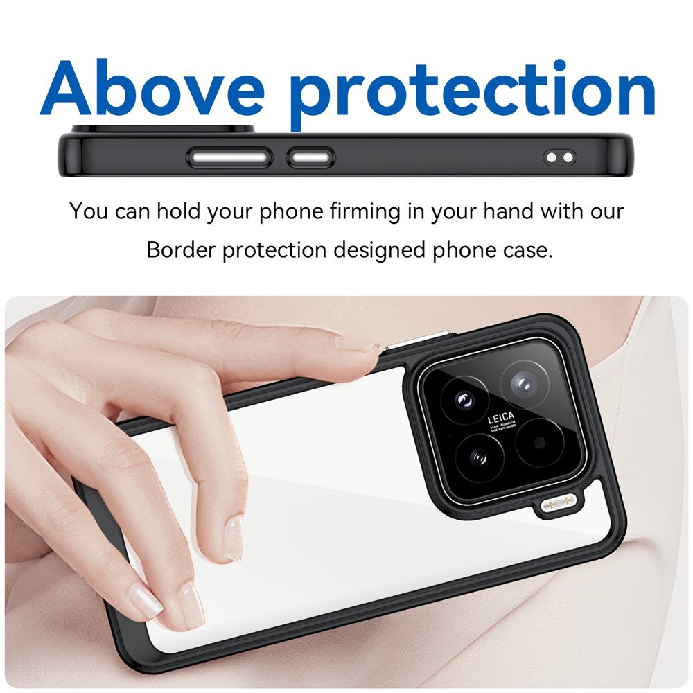 Outer space prozirna maskica s crnim gel okvirom za Xiaomi 15 - Slika 5