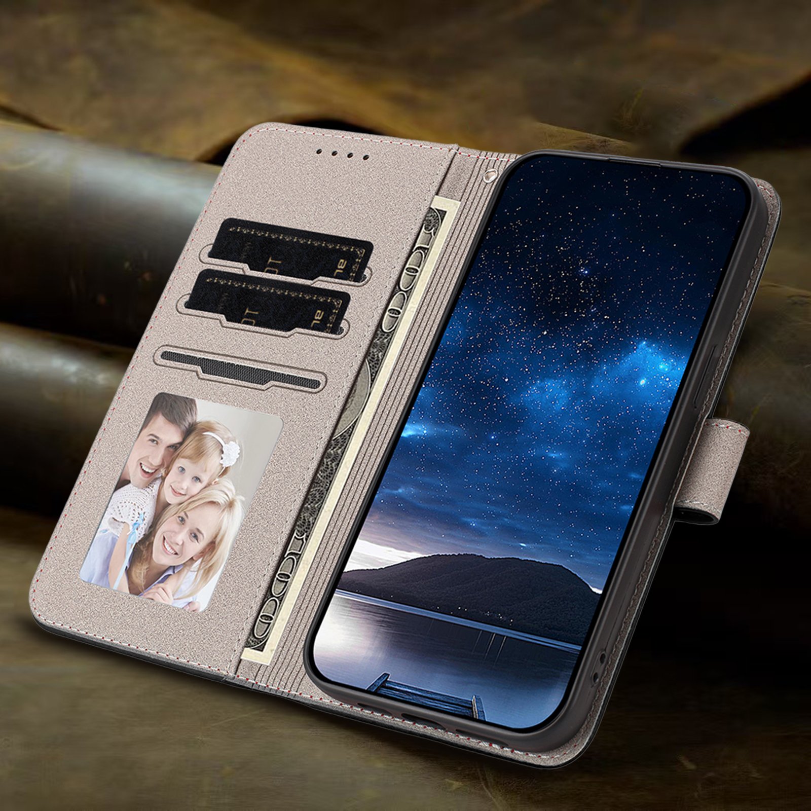 Preklopna wallet maskica za Xiaomi Redmi Note 14 Pro+ - crna - Slika 4