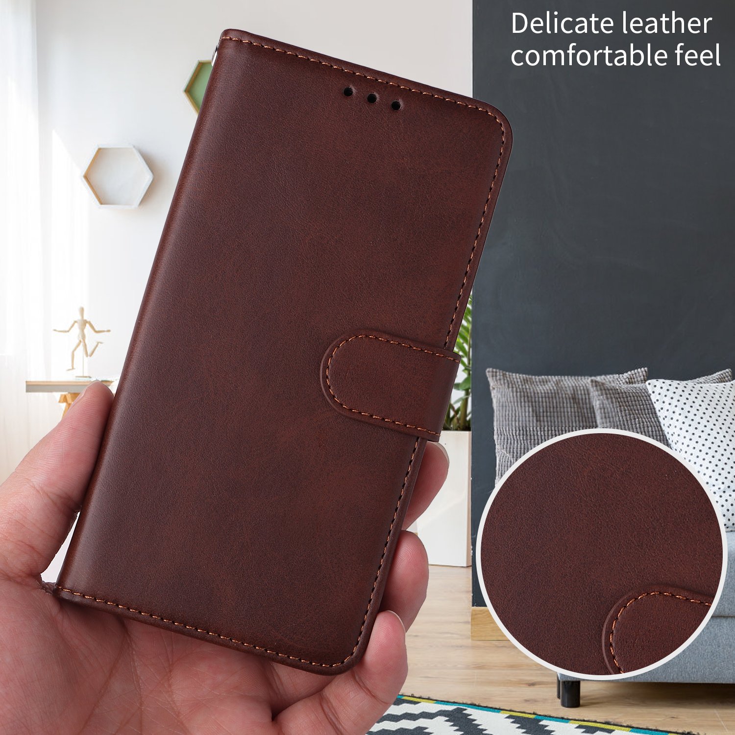 Preklopna wallet maskica za Xiaomi 15T Pro - smeđa - Slika 4