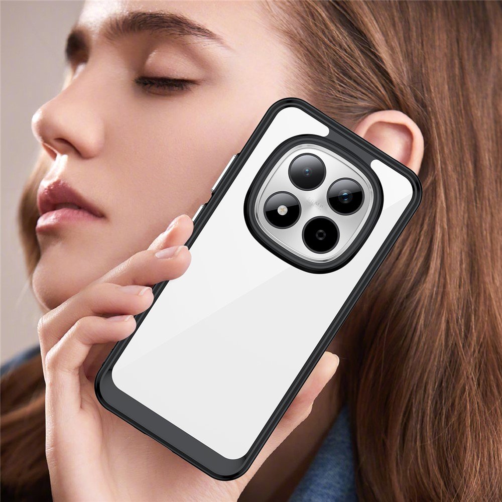 Outer space prozirna maskica s crnim gel okvirom za Xiaomi Redmi Note 15 Pro - Slika 6