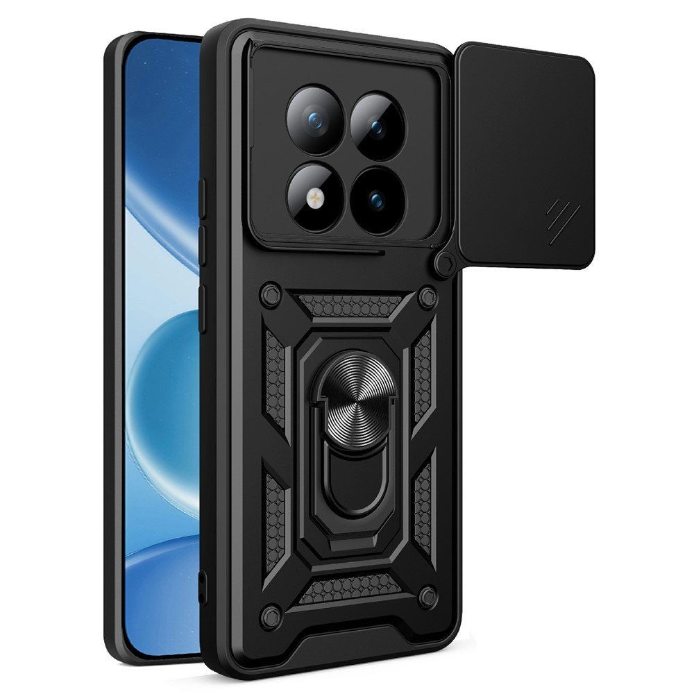 Hybrid Armor Camshield maskica s poklopcem kamere za Xiaomi Redmi Note 15 Pro + – crna