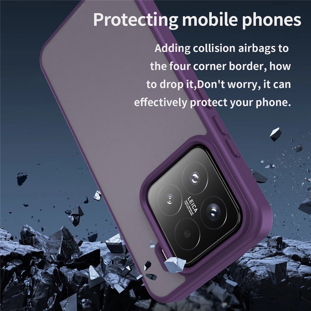 Mat prozirna maskica za Xiaomi 15 - ljubičasta - Slika 3