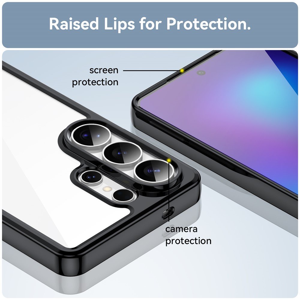 Outer space prozirna maskica s crnim gel okvirom za Samsung S26 Ultra - Slika 7