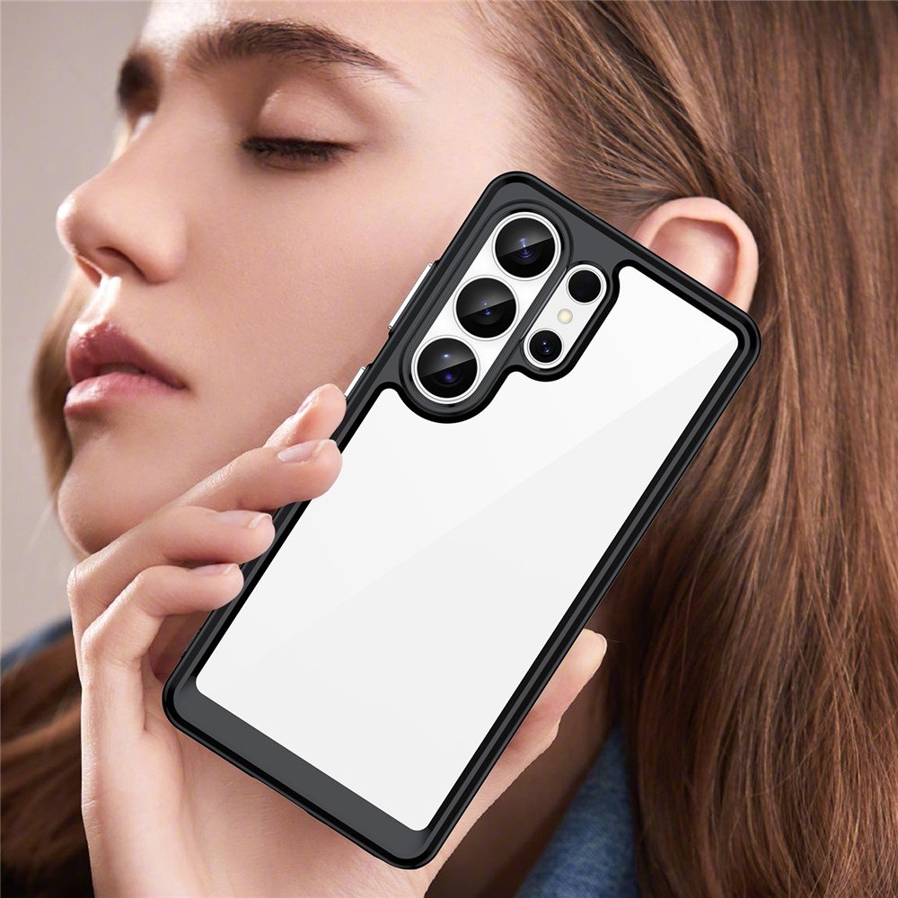 Outer space prozirna maskica s crnim gel okvirom za Samsung S26 Ultra - Slika 8