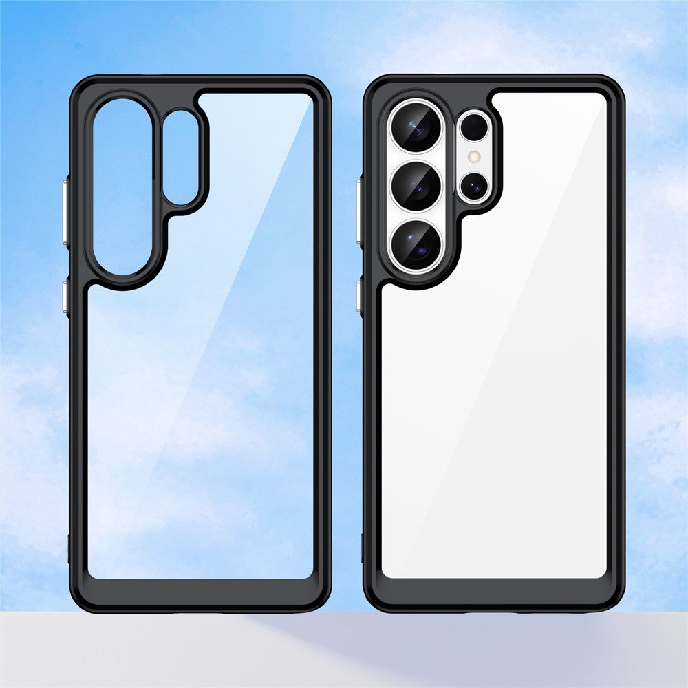 Outer space prozirna maskica s crnim gel okvirom za Samsung S26 Ultra - Slika 2