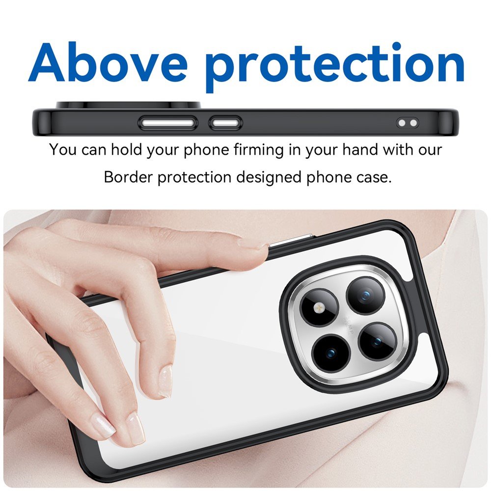 Outer space prozirna maskica s crnim gel okvirom za Xiaomi Redmi Note 15 Pro+ - Slika 7