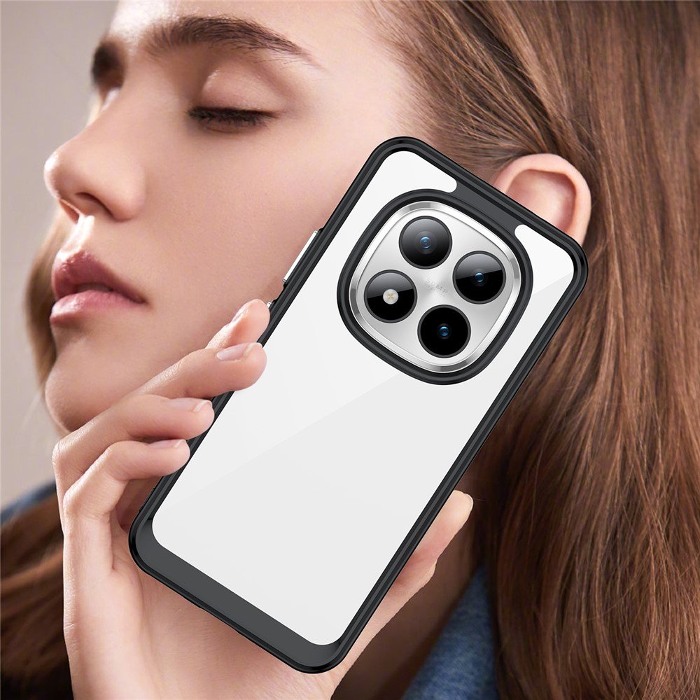 Outer space prozirna maskica s crnim gel okvirom za Xiaomi Redmi Note 15 Pro+ - Slika 4