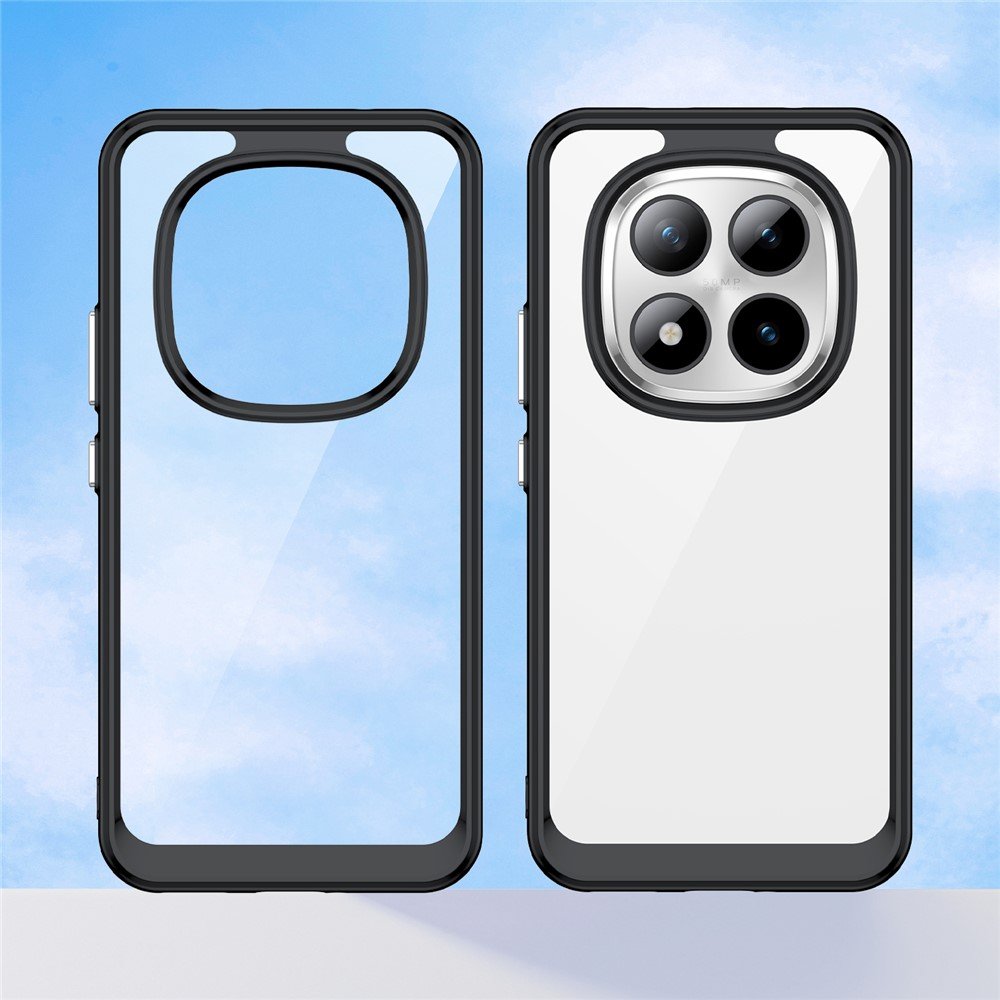 Outer space prozirna maskica s crnim gel okvirom za Xiaomi Redmi Note 15 Pro+ - Slika 3