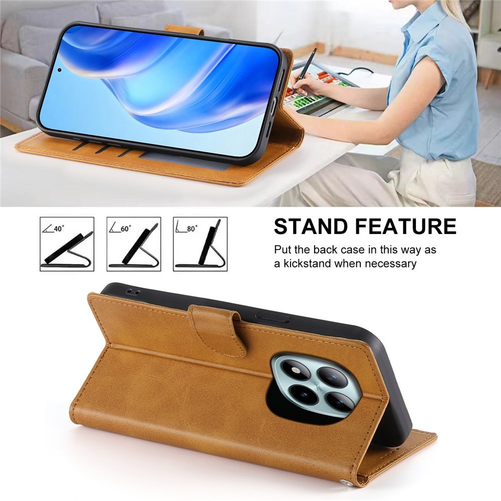 Preklopna wallet maskica za Xiaomi Redmi Note 15 Pro+ - smeđa - Slika 4