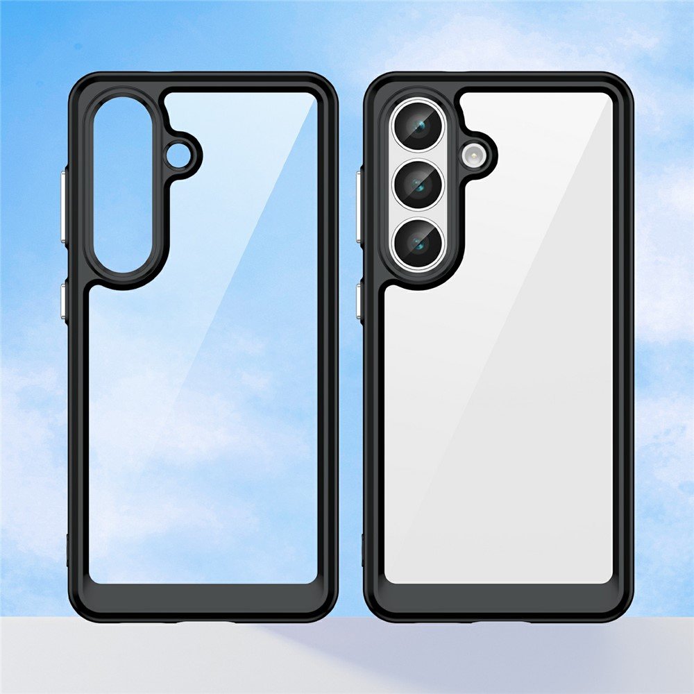 Outer space prozirna maskica s crnim gel okvirom za Samsung S26+ - Slika 2