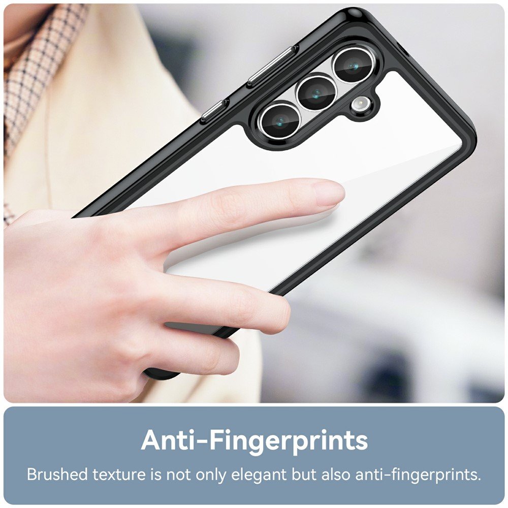 Outer space prozirna maskica s crnim gel okvirom za Samsung S26+ - Slika 6