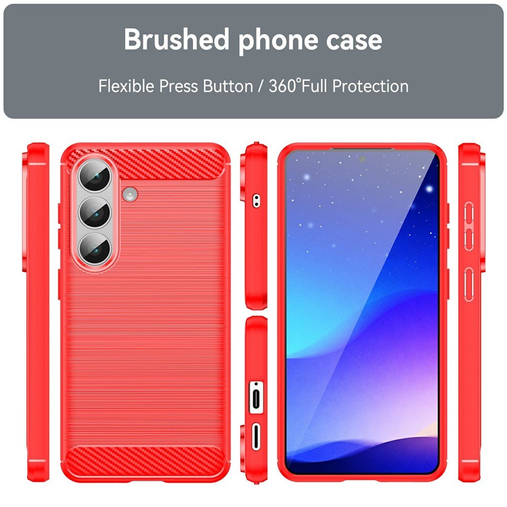 Karbonska maskica za Samsung S26 - crvena - Slika 3