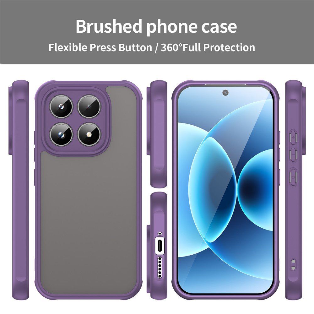 Mat prozirna maskica za Xiaomi 17 - ljubičasta - Slika 9