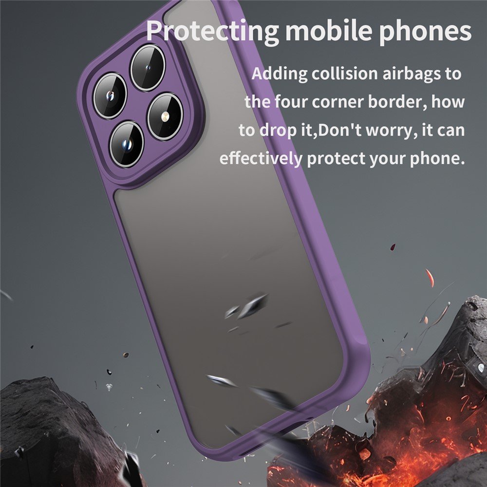 Mat prozirna maskica za Xiaomi 17 - ljubičasta - Slika 8