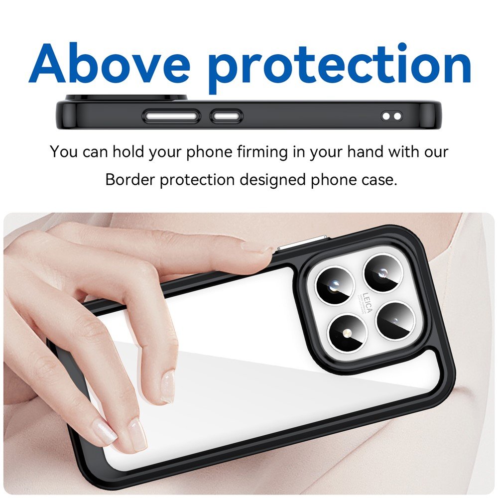 Outer space prozirna maskica s crnim gel okvirom za Xiaomi 17 - Slika 4