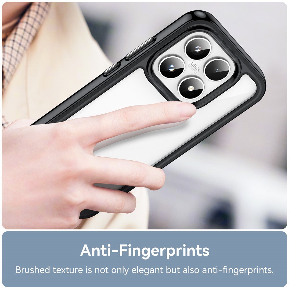 Outer space prozirna maskica s crnim gel okvirom za Xiaomi 17 - Slika 8