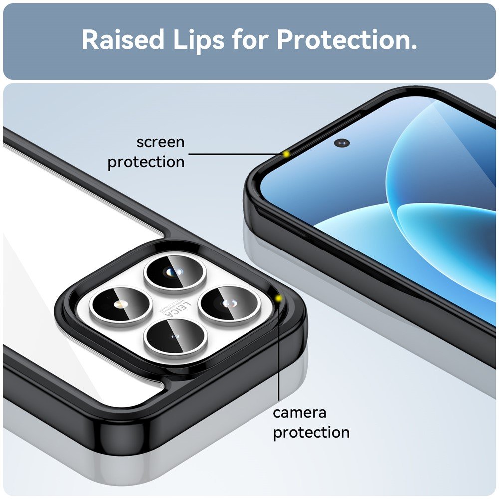 Outer space prozirna maskica s crnim gel okvirom za Xiaomi 17 - Slika 7