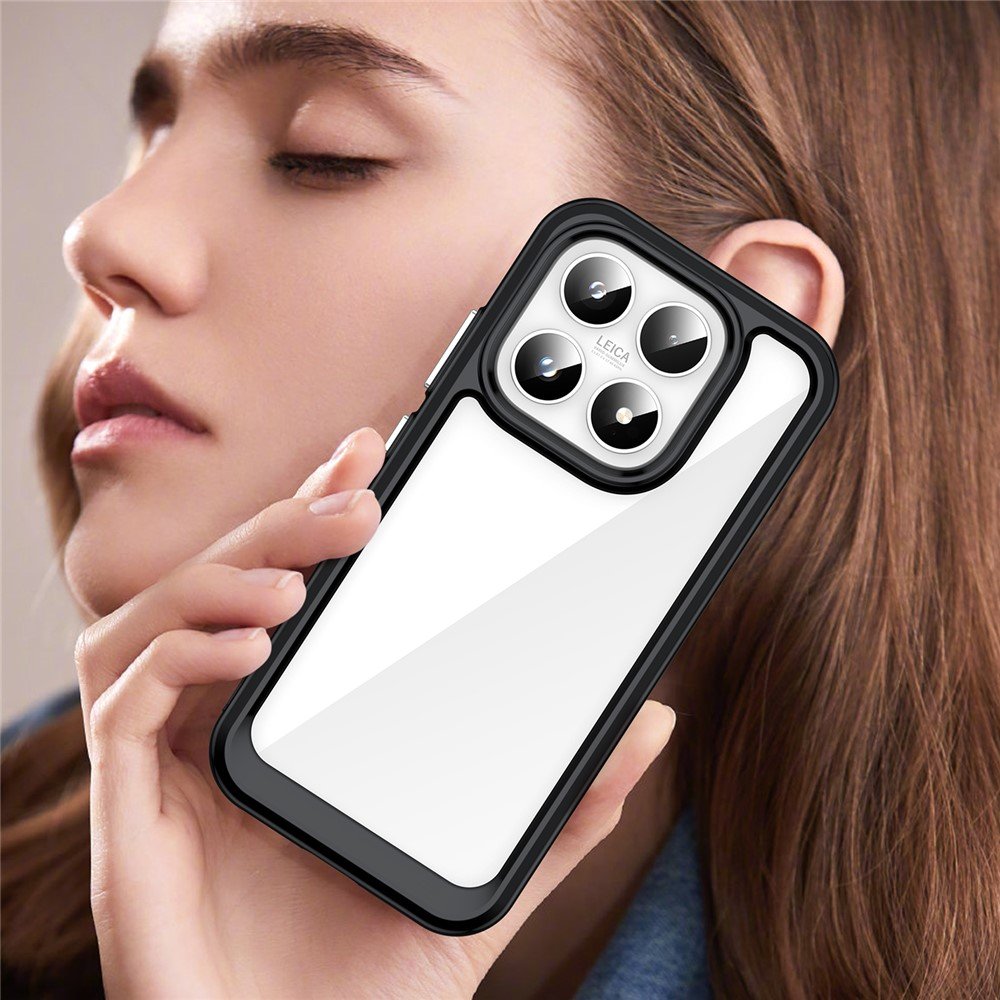 Outer space prozirna maskica s crnim gel okvirom za Xiaomi 17 - Slika 6