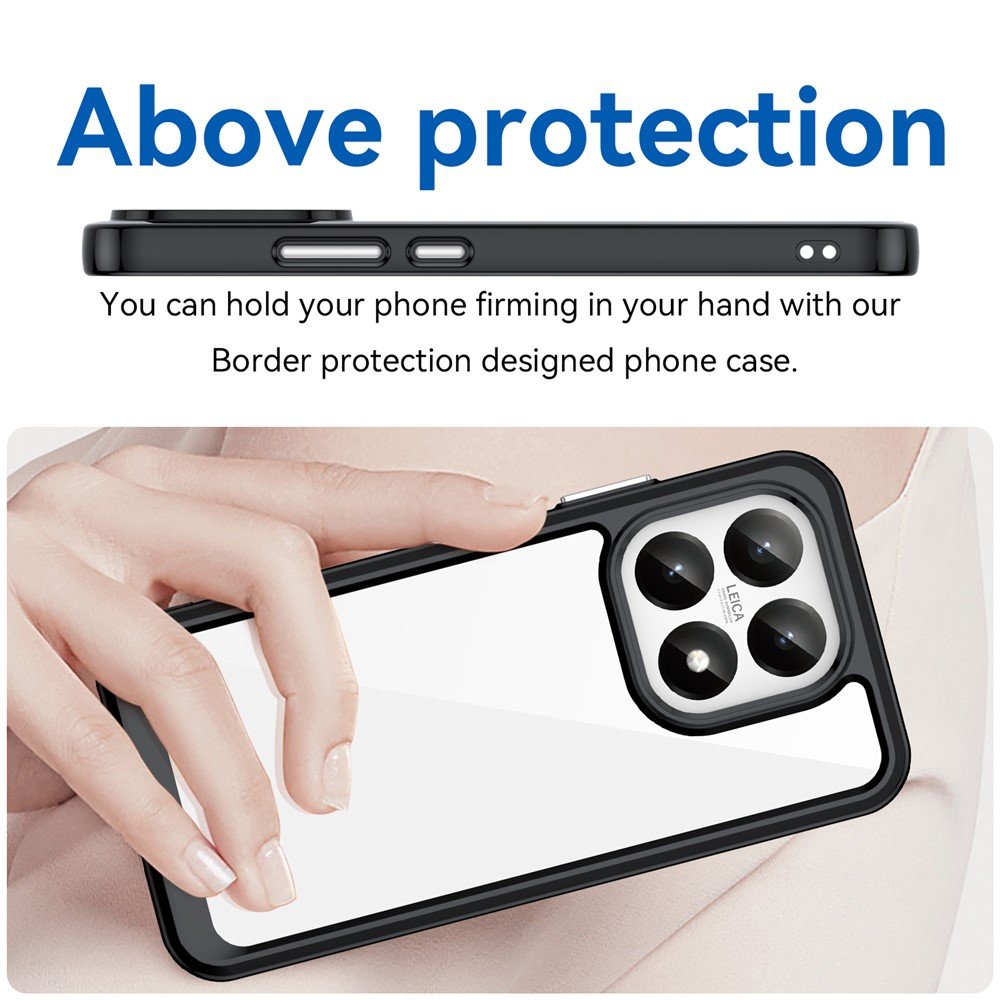 Outer space prozirna maskica s crnim gel okvirom za Xiaomi 15T - Slika 4