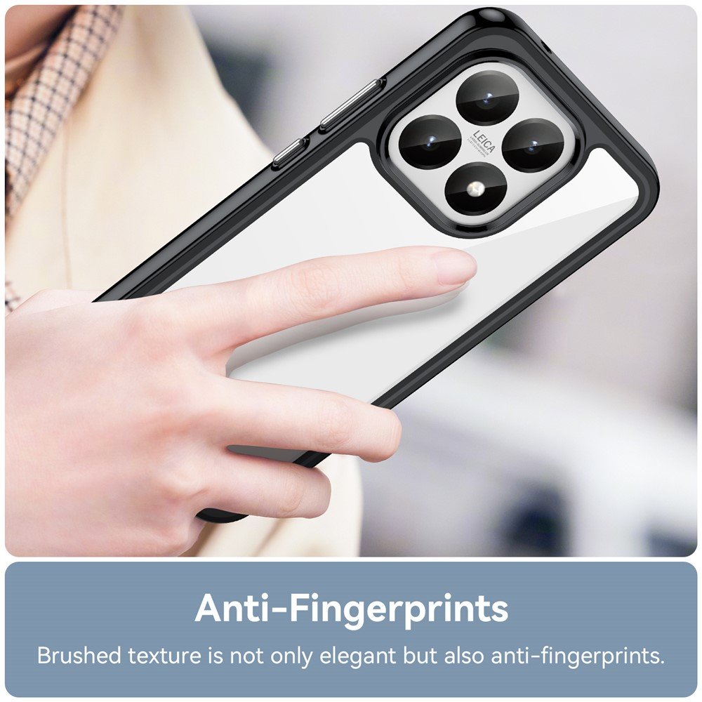 Outer space prozirna maskica s crnim gel okvirom za Xiaomi 15T - Slika 8