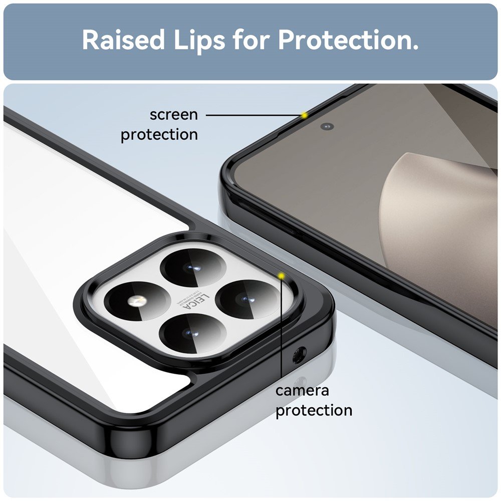 Outer space prozirna maskica s crnim gel okvirom za Xiaomi 15T - Slika 7