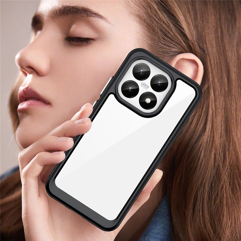 Outer space prozirna maskica s crnim gel okvirom za Xiaomi 15T - Slika 6