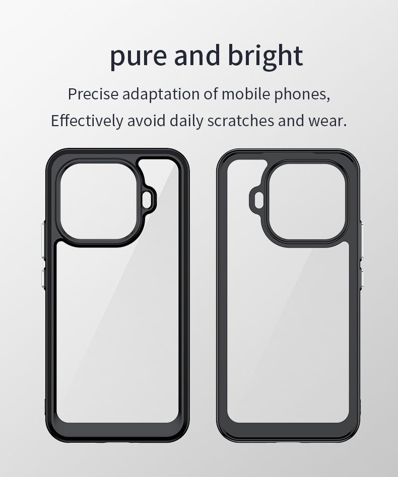 Outer space prozirna maskica s crnim gel okvirom za Xiaomi 15T Pro - Slika 6