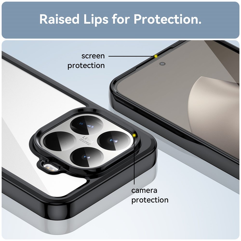 Outer space prozirna maskica s crnim gel okvirom za Xiaomi 15T Pro - Slika 4