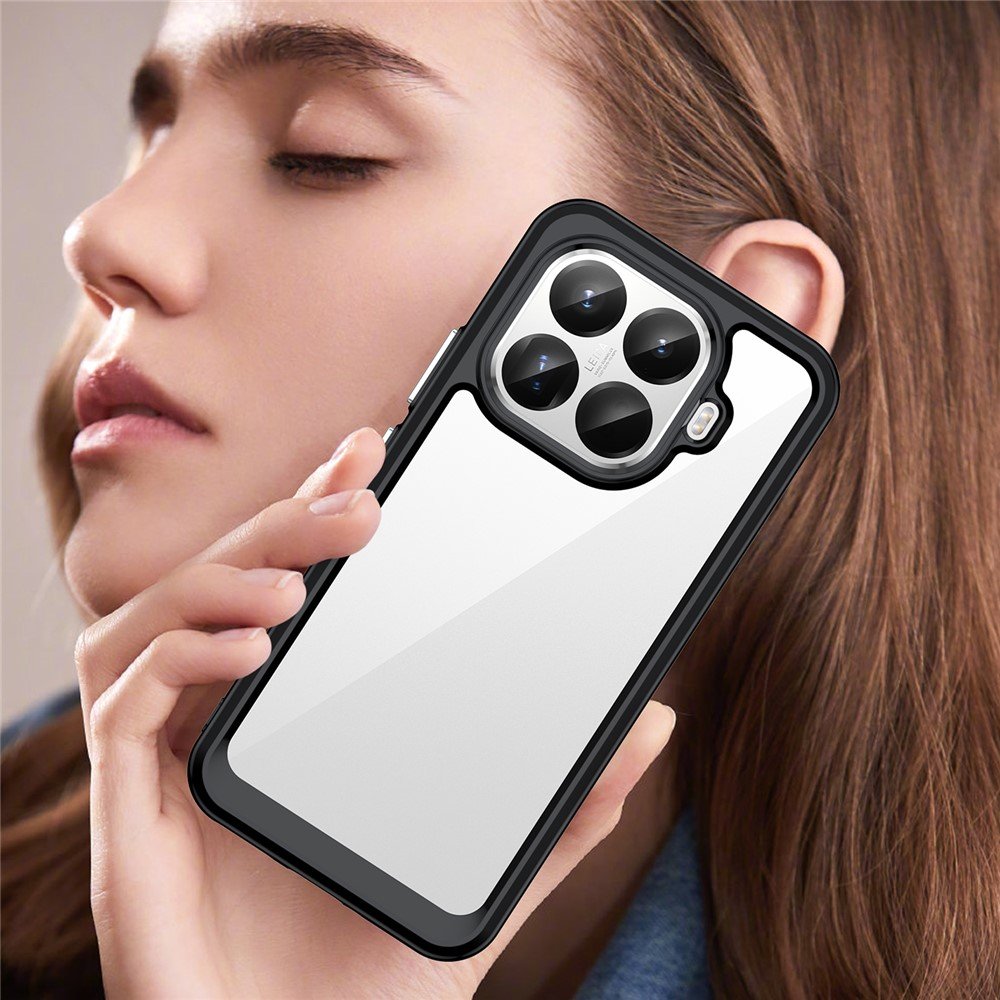 Outer space prozirna maskica s crnim gel okvirom za Xiaomi 15T Pro - Slika 3