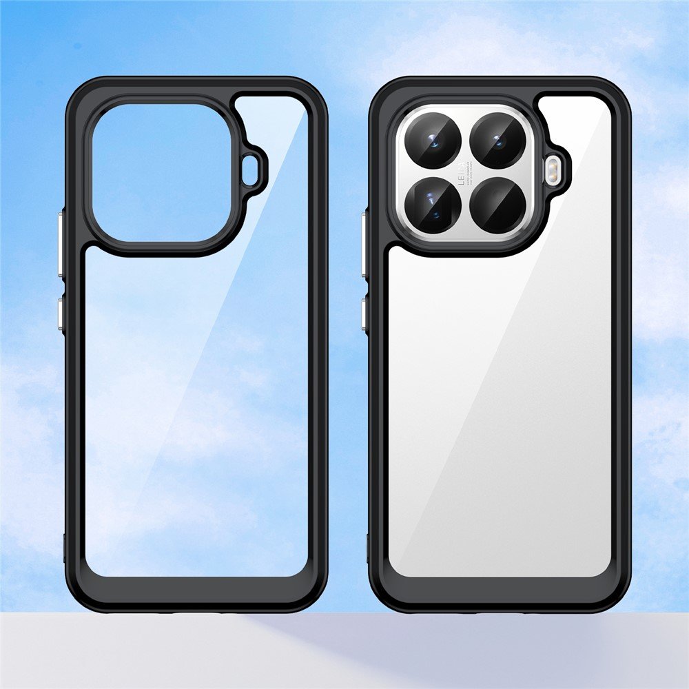 Outer space prozirna maskica s crnim gel okvirom za Xiaomi 15T Pro - Slika 2