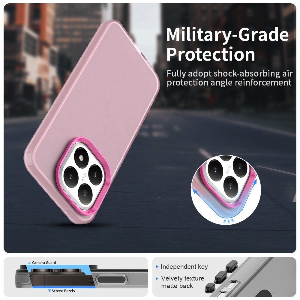 Mat Anti-Drop maskica za Xiaomi 15T - roza - Slika 3