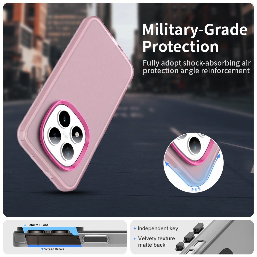 Mat Anti-Drop maskica za Xiaomi Redmi Note 15 Pro - roza - Slika 2