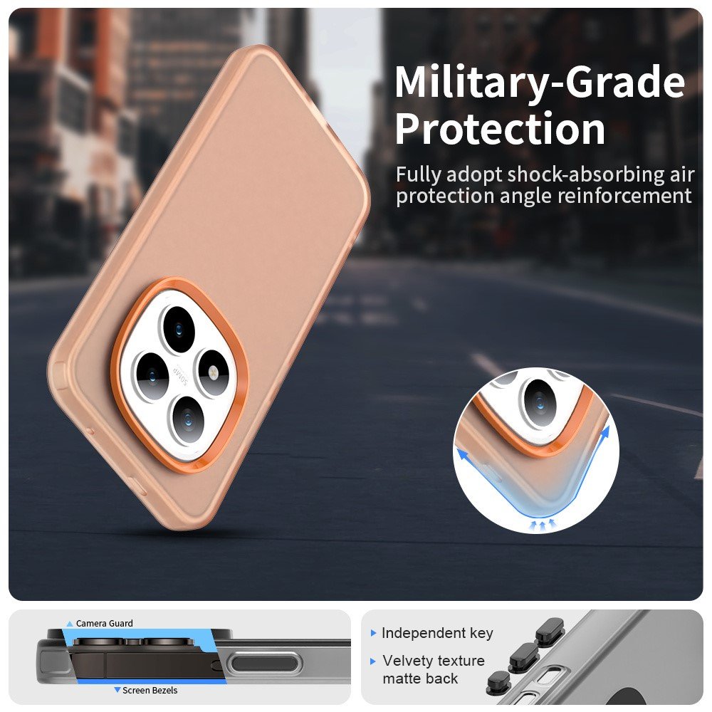 Mat Anti Drop maskica za Xiaomi Redmi Note 15 Pro+ - narančasta - Slika 2