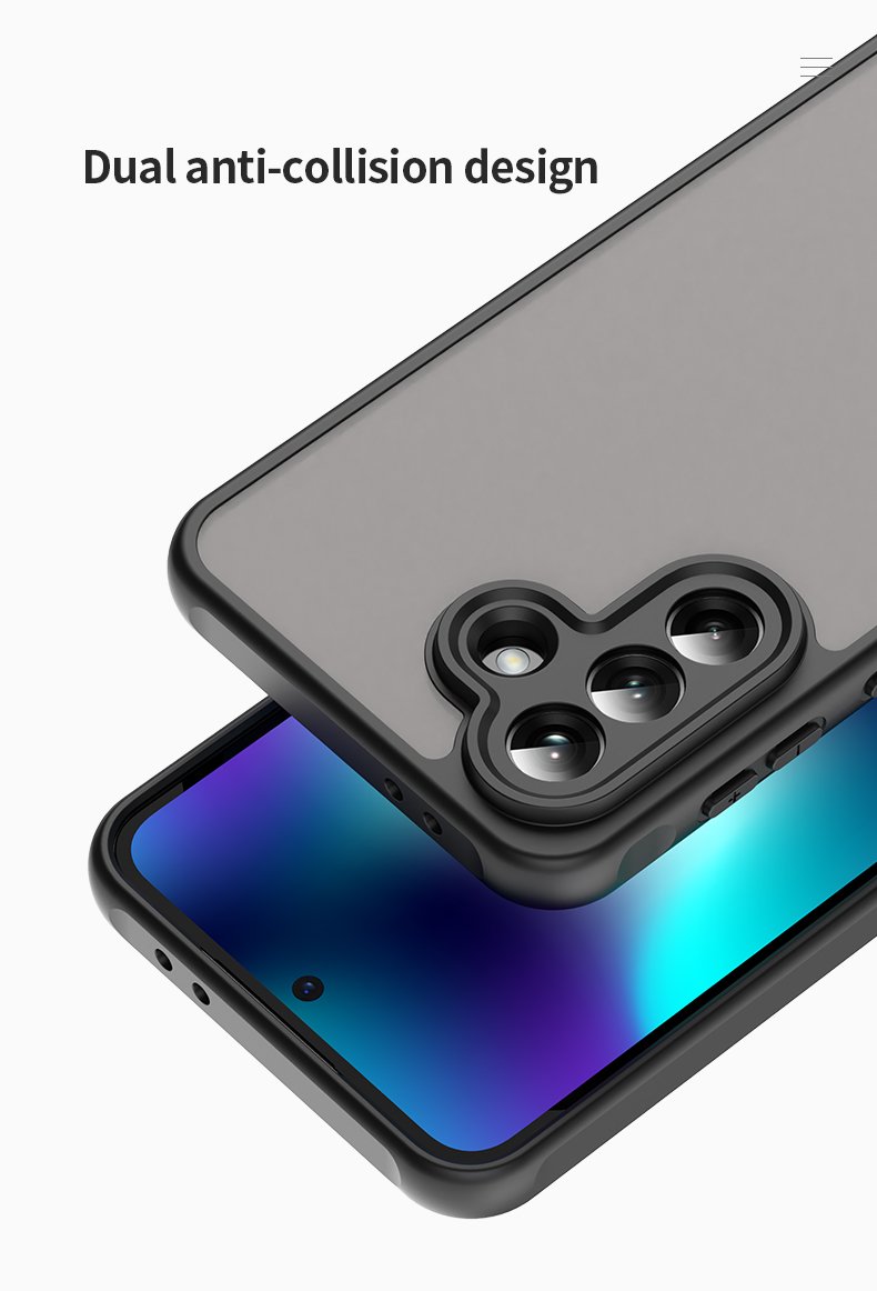 Mat prozirna maskica za Samsung A37 - crna - Slika 10