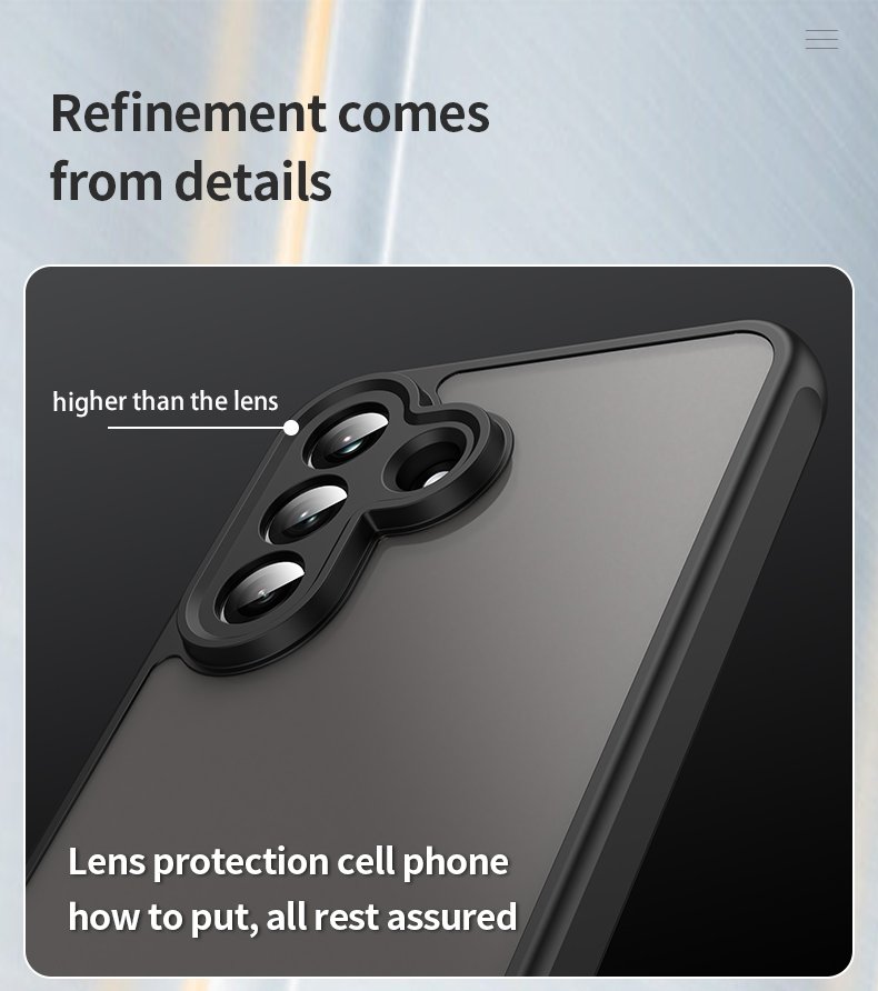 Mat prozirna maskica za Samsung A37 - crna - Slika 6