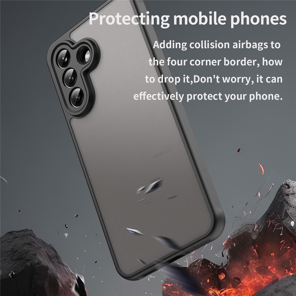 Mat prozirna maskica za Samsung A37 - crna - Slika 3