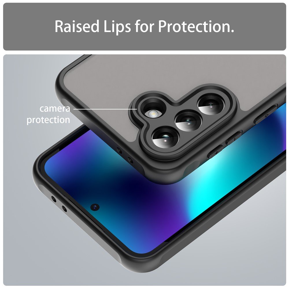 Mat prozirna maskica za Samsung A37 - crna - Slika 18