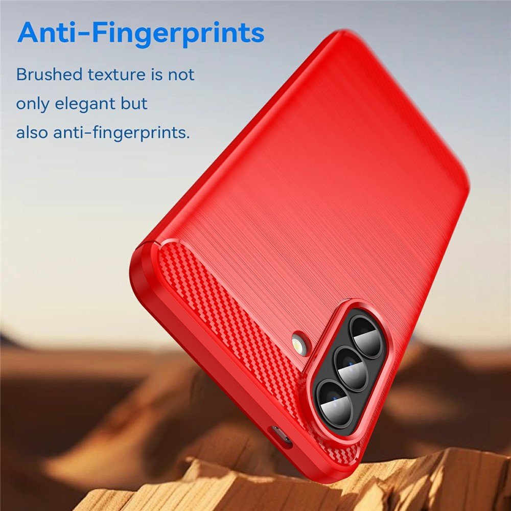 Carbon maskica za Samsung Galaxy A57 – crvena - Slika 3