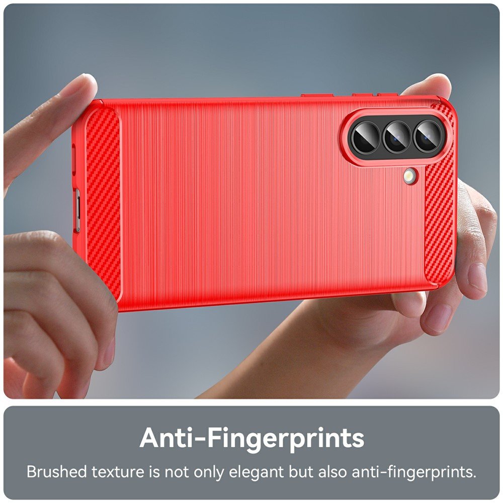 Carbon maskica za Samsung Galaxy A57 – crvena - Slika 5