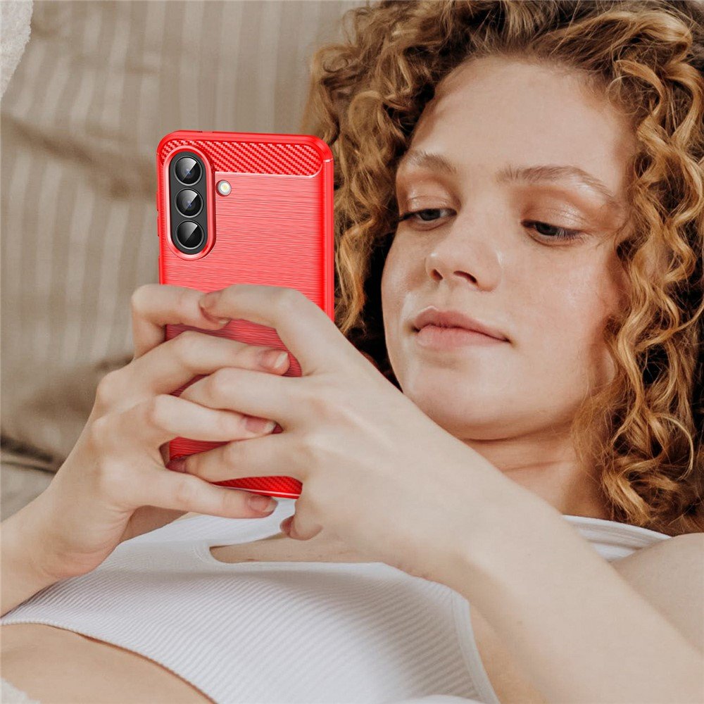 Carbon maskica za Samsung Galaxy A57 – crvena - Slika 7