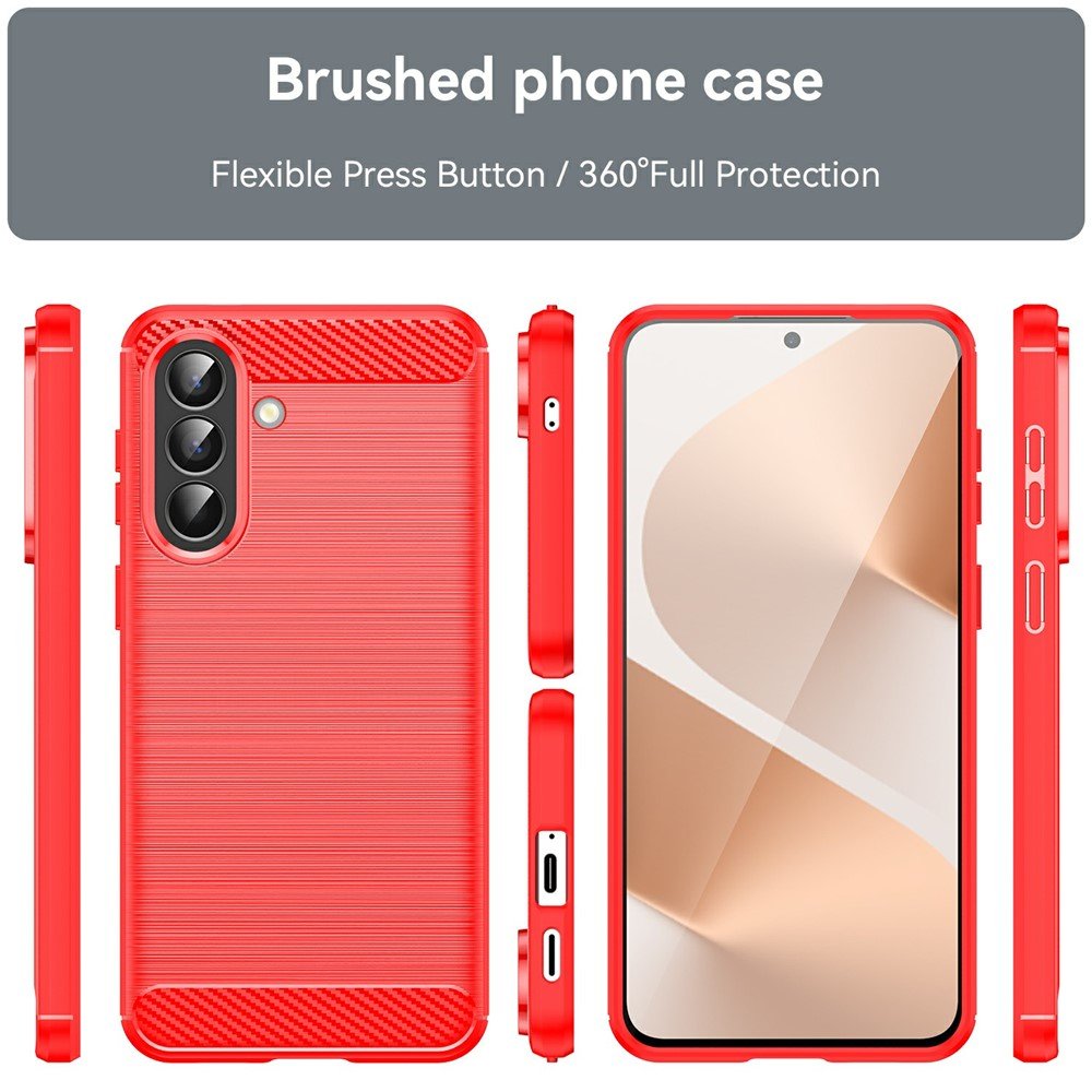 Carbon maskica za Samsung Galaxy A57 – crvena - Slika 8