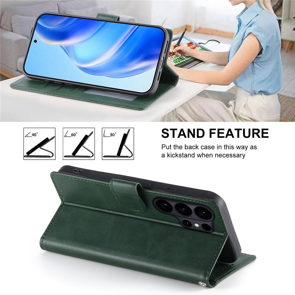 Preklopna wallet maskica za Samsung S26 Ultra - zelena - Slika 6