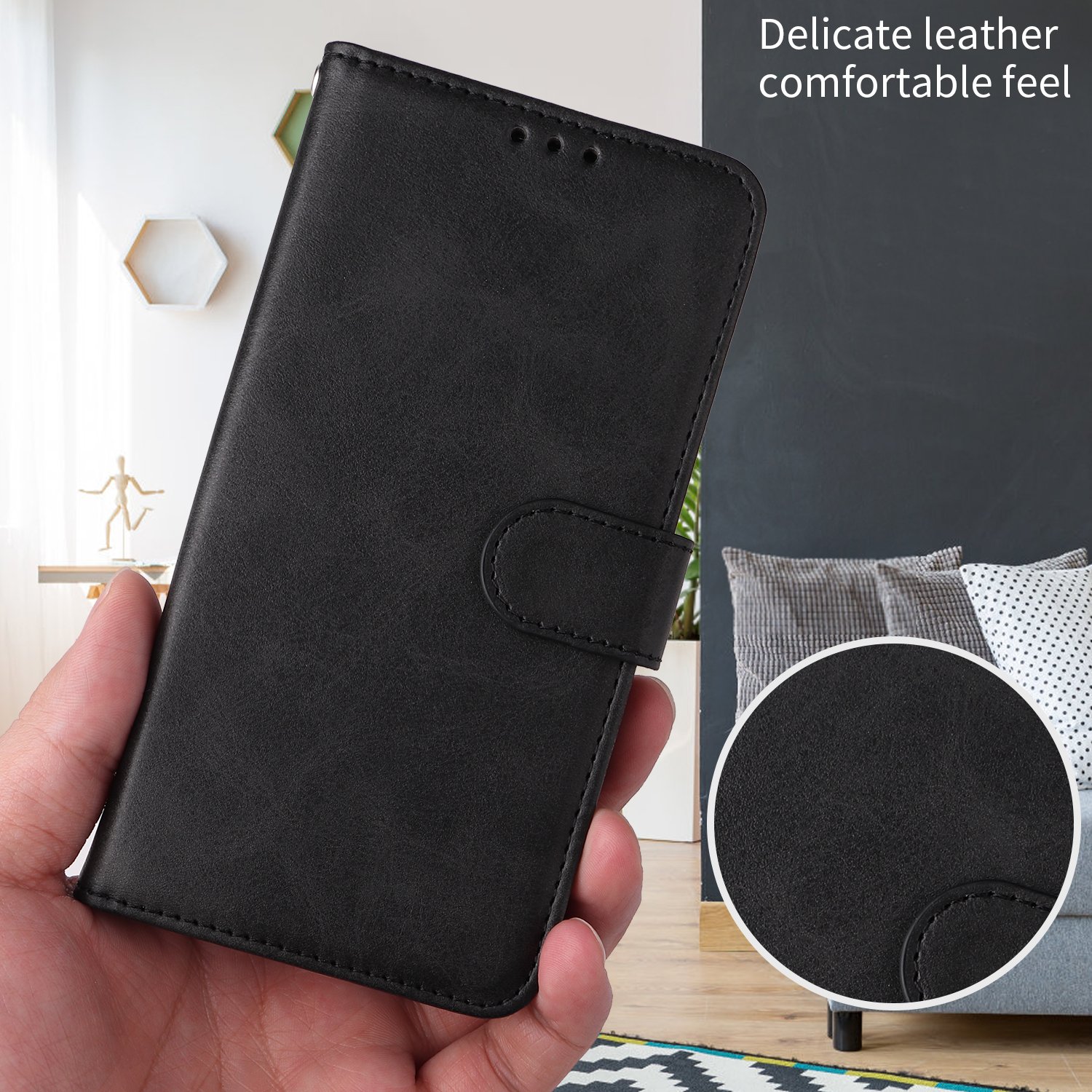 Preklopna wallet maskica za Xiaomi Redmi Note 15 - crna - Slika 8