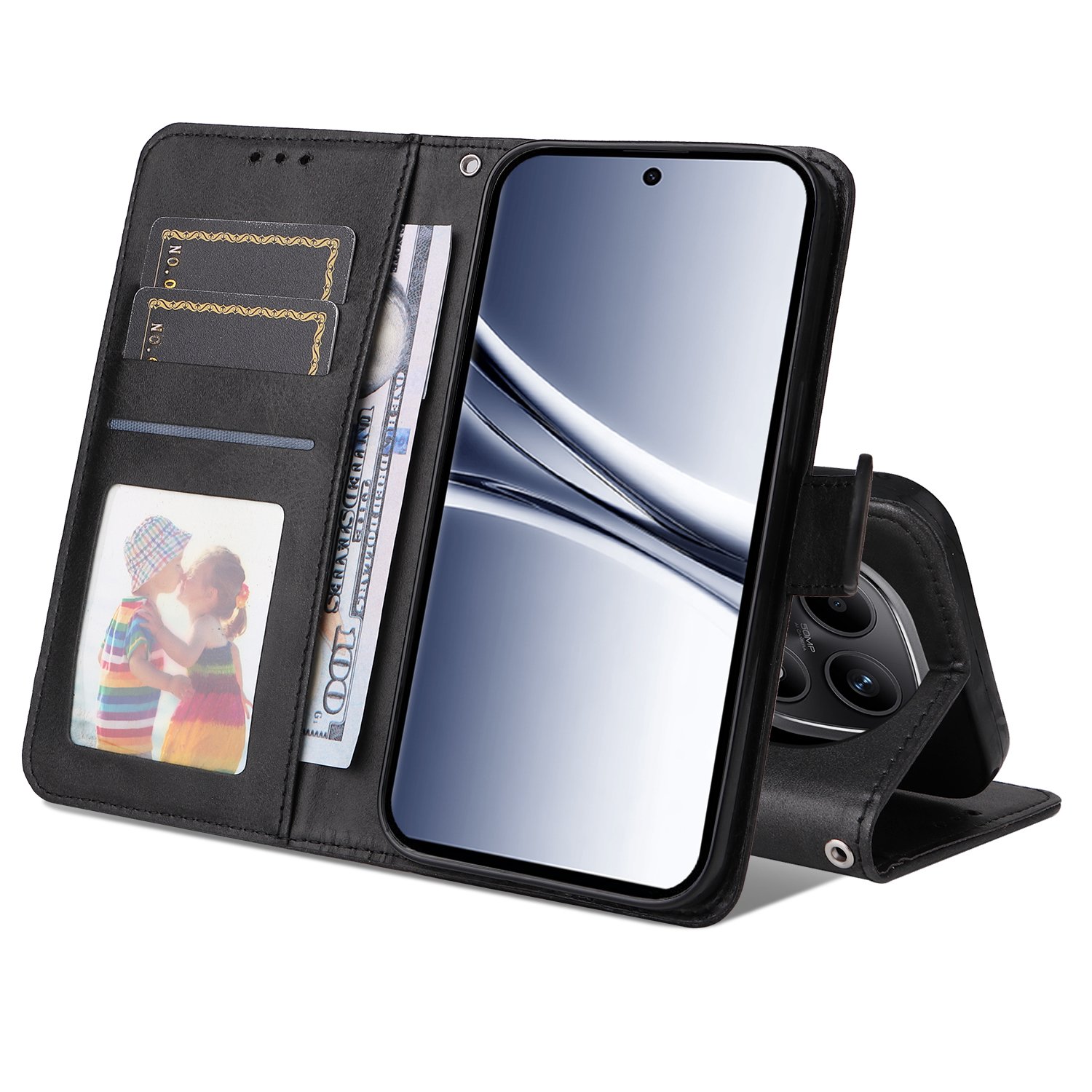 Preklopna wallet maskica za Xiaomi Redmi Note 15 - crna - Slika 5