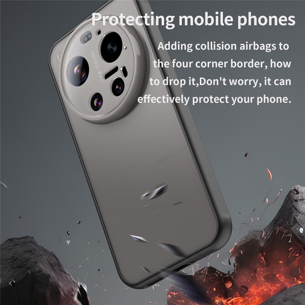 Mat prozirna maskica za Xiaomi 17 Ultra - crna - Slika 5