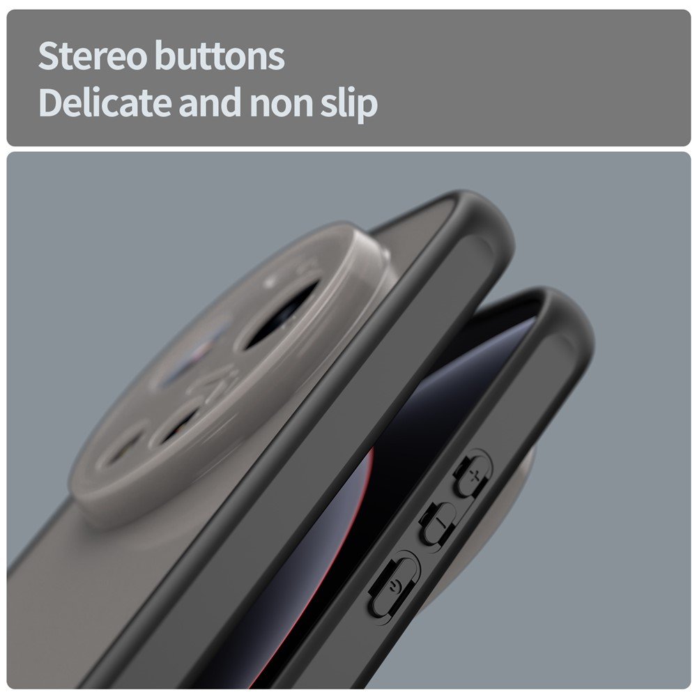 Mat prozirna maskica za Xiaomi 17 Ultra - crna - Slika 9