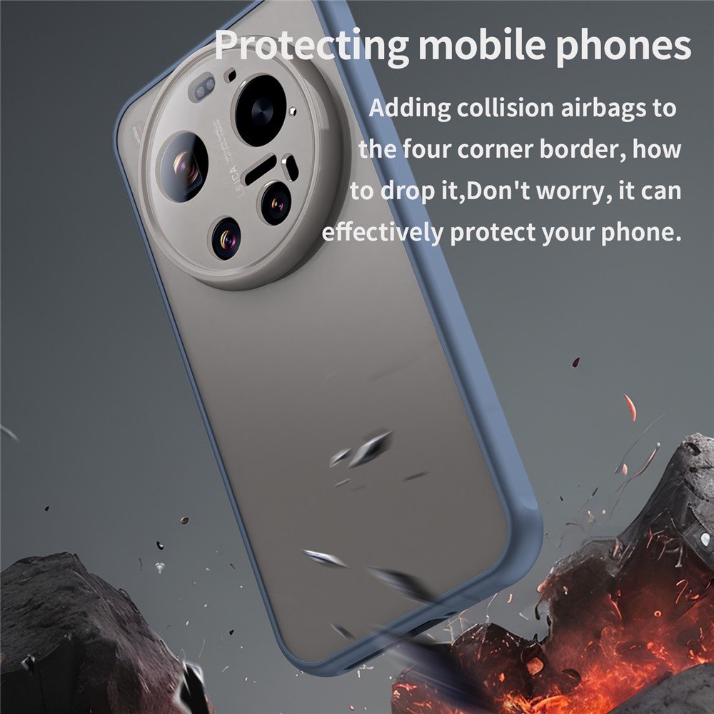 Mat prozirna maskica za Xiaomi 17 Ultra - plava - Slika 2