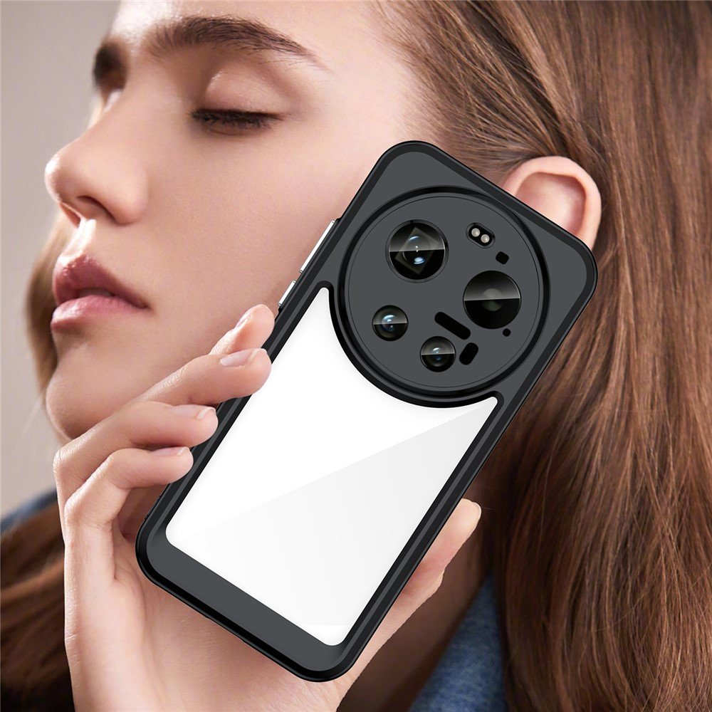 Outer space prozirna maskica s crnim gel okvirom za Xiaomi 17 Ultra - Slika 6