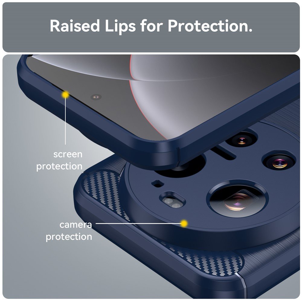 Carbon maskica za Xiaomi 17 Ultra - plava - Slika 6