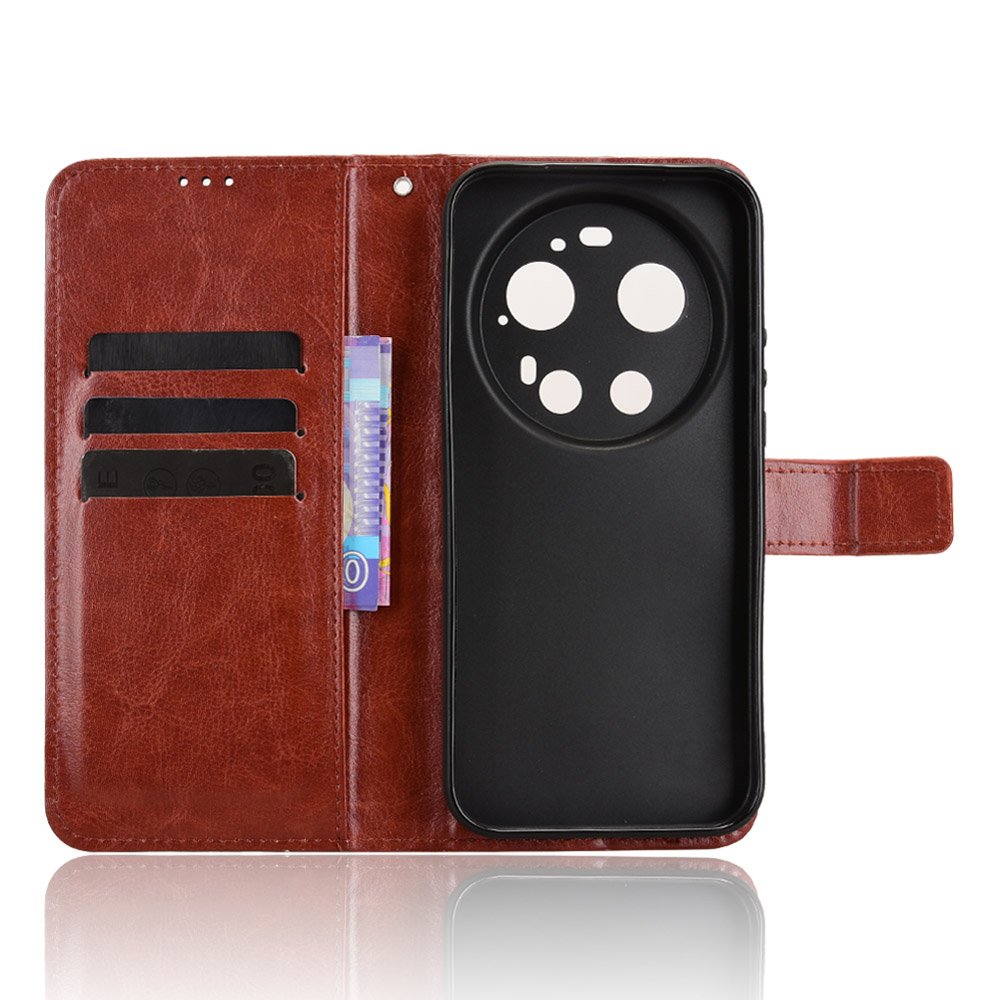 Preklopna wallet maskica za Xiaomi 17 Ultra - smeđa - Slika 5